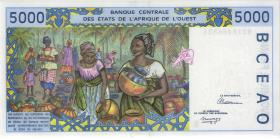 West-Afr.Staaten/West African States P.213Ba 5000 Francs 1992 (1) 