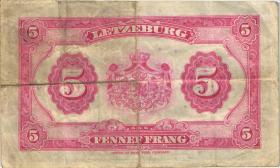 Luxemburg / Luxembourg P.43b 5 Francs (1944) (3) 