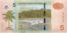 Surinam / Suriname P.162b 5 Dollars 2012 (1) 