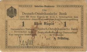 R.918a: Deutsch-Ostafrika 1 Rupie 1915 E (3) Ovalstempel 