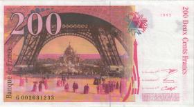 Frankreich / France P.159a 200 Francs 1995 (2) 