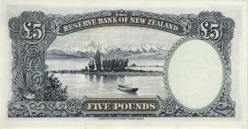 Neuseeland / New Zealand P.160c 5 Pounds (1960-67) (3+) 