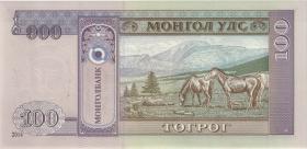 Mongolei / Mongolia P.65c 100 Tugrik 2014 (1) 