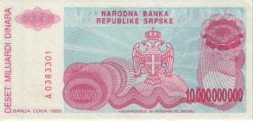 Bosnien & Herzegowina / Bosnia P.159 10 Mrd. Dinara 1993 (1) 