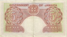 Jamaika / Jamaica P.37b 5 Shillings 1953 (3+) 