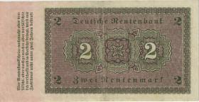R.155: 2 Rentenmark 1923 (3+) Serie F 