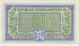 Tschechoslowakei / Czechoslovakia P.061a 20 Kronen (1945) (1) 