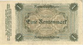 R.154a: 1 Rentenmark 1923 Reichsdruck (2) D 