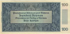 R.560d: Böhmen & Mähren 100 Kronen 1940 G II. Auflage (1) 