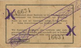 R.931c: Deutsch-Ostafrika 1 Rupie 1915 mit Überdruck X 5-stellig (2) 