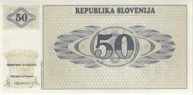 Slowenien / Slovenia P.05s1 50 Tolarjew 1990 Specimen (1) 