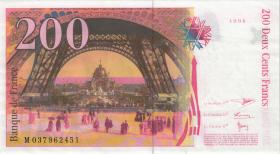 Frankreich / France P.159a 200 Francs 1996 (2+) 