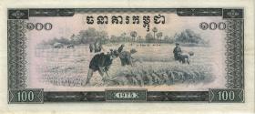 Kambodscha / Cambodia P.24 100 Riels 1975 (3+) 