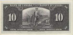 Canada P.061b 10 Dollars 1937 (1-) 