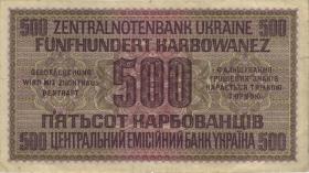 R.599: Besetzung Ukraine 500 Karbowanez 1942 (3-) 