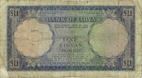 Libyen / Libya P.25 1 Libyen Pound L.1963 (4-) 