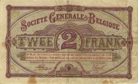 R.434: Besetzung Belgien 2 Francs 2.4.1915 (3-) 