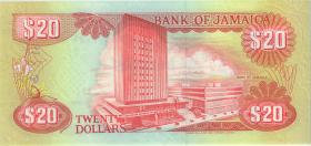 Jamaika / Jamaica P.072d 20 Dollars 1991 (1) 