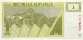 Slowenien / Slovenia P.01r 1 Tolarjew 1990 ZA (1) replacement 