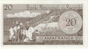 Ruanda / Rwanda P.06d 20 Francs 30.10.1974 (1) 