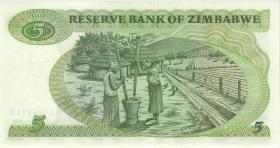 Zimbabwe P.02a 5 Dollars 1980 BA 0000131 (1) 