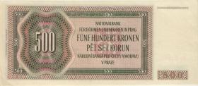 R.565e: Böhmen & Mähren 500 Kronen 1942 Specimen II. Auflage (1) 1a 