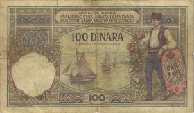Jugoslawien / Yugoslavia P.027a 100 Dinara 1929 (4-) 