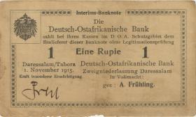 R.932c: Deutsch-Ostafrika 1 Rupie 1915 mit Überstempelung Z (3) 