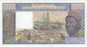 West-Afr.Staaten/West African States P.208Bn 5.000 Francs 1992 (1) 