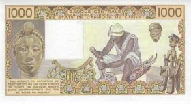 West-Afr.Staaten/West African States P.107Aj 1000 Francs 1990 (1) 