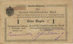 R.929b: Deutsch-Ostafrika 1 Rupie 1916 H3 (2) 