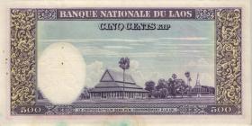 Laos P.07 500 Kip (1957) 2.5000 Jahre Buddhismus (2) 