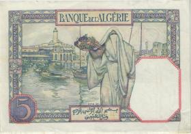 Tunesien / Tunisia P.008b 5 Francs 1941 (3+) 