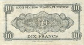 Ruanda / Rwanda Burundi P.02 10 Francs 1960 (3) 