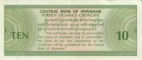 Myanmar P.FX3 10 Dollars (1993) (2) 