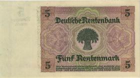 R.164b: 5 Rentenmark 1926 (1-) 8-stellig  Serie H 