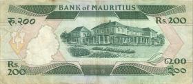 Mauritius P.39b 200 Rupien (1985) (3) 
