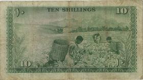 Kenia / Kenya P.02a 10 Shillings 1967 (3-) 