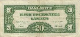 R.260 20 DM 1949 Bank Deutscher Länder (3) P/B 