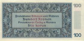 R.560b: Böhmen & Mähren 100 Kronen 1940 Serie B Specimen (1) 