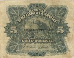 Belgisch-Kongo / Belgian Congo P.13Ad 5 Francs 1947 6. Emission (3) 