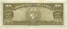 Kuba / Cuba P.080c 20 Pesos 1960 (1-) 