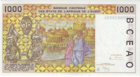 West-Afr.Staaten/West African States P.211Bj 1.000 Francs 1999 (1) 