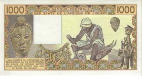West-Afr.Staaten/West African States P.707Kc 1000 Francs 1981 (1) 