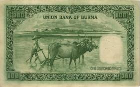 Burma P.41 100 Rupien (1953) (2) 