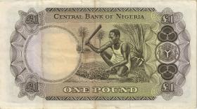 Nigeria P.12a 1 Pound (1968) (3) 