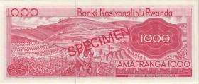 Ruanda / Rwanda P.10s 1000 Francs 1969 (1) 