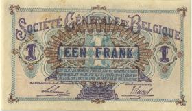 R.433b: Besetzung Belgien 1 Franc 24.5.1917 (1-) 