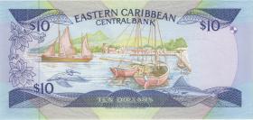 Ost Karibik / East Caribbean P.23k1 10 Dollars (1985-93) (1) 