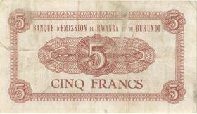 Ruanda / Rwanda P.01 5 Francs 1960 (3) 